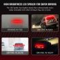 Allextreme EXTBLR1 Spoiler Third Brake Light Turn Signal LED Strip Exterior Accessories for Rear Spoiler Trunk Roof Wing Universal for Cars (Red)