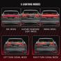 Allextreme EXTBLR1 Spoiler Third Brake Light Turn Signal LED Strip Exterior Accessories for Rear Spoiler Trunk Roof Wing Universal for Cars (Red)