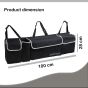 Allextreme Nylon It-09 Trunk Organizer Backseat Large Anti-Slip Storage Hanging Utility Tool Space Saver Bag For Cars, Suvs & Trucks (Black)