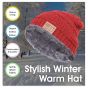 Allextreme Winter Beanie Cap Scarf Set Soft & Comfortable Thick Knitted Neck Warmer Biker Rider Climbing Sports Accessory for Men & Women