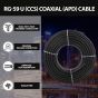 Allextreme Coaxial Cable RG-59 U with CCS (Copper Clad Steel) Good for CCTV Installation Security System Digital Coax Audio Cable- 60 Mtrs