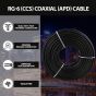 Allextreme RG-6(CCS) APD Coaxial Dual Shield Cable Superior Electrical Performance for DTH, Broadband and Computer Network -60 Mtr