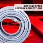 Allextreme Patch Cord Cat-6E (Comm) Compatible with Computers & Laptops, High speed Cable Cord for Modem, Router (50 Mtrs)