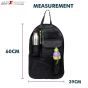 Allextreme EXNOB1 Nylon Universal Car Auto Seat Back Multi Pocket Organizer Bag for Mobile, Bottle, Map, Magazines and Umbrella Storage (Black)
