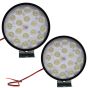 Allextreme EXF18L2 18 LED Round Fog Light Spot Beam Waterproof Pod Driving Work Lamp for Motorcycle and Cars (27W, White Light, 2 Pcs)