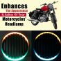 AllExtreme EXSTC1T 7 Inch PVC Headlight Grill Cover Bike with DRL LED Light for Motorcycle (Tricolor)