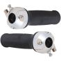 AllExtreme EXUBG02 Designer Universal 7/8 Inch Anti Slip Handle Grip Covers for All Bikes and Motorcycles (2 Pcs, Black)