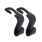 Allextreme EXHO01 Car Backseat Headrest Hook/Hanger Universal Durable Car Organiser Space Saver for Handbag, Wallets, Grocery Bags (Black, Pack of 2)