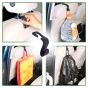 Allextreme EXHO01 Car Backseat Headrest Hook/Hanger Universal Durable Car Organiser Space Saver for Handbag, Wallets, Grocery Bags (Black, Pack of 2)