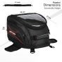 Allextreme EXFTB02 Magnetic Fuel Tank Bag with Rain Cover & Multi-pocket Storage Compartments Universal Fit Accessory for All Motorcycles Bike (1 Pc)
