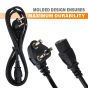 Allextreme Computer Cable CPU Power Cable Cord for Desktop PC, Monitor, SMPS, and Printer Long-lasting 0.5 Sqmm (1.8 Mtr)