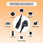 Allextreme Computer Cable CPU Power Cable Cord for Desktop PC, Monitor, SMPS, and Printer Long-lasting 0.5 Sqmm (1.8 Mtr)