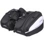 Allextreme EXBSB02 Portable Motorcycle Saddle Bag with Reflective Strips & Large Storage Capacity Having Multiple Pockets for Long journeys (Black & Silver)