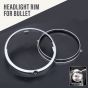 Allextreme Outer Ring for Headlight Trim Ring Heavy Duty Chrome Plated Head Lamp Cover compatible With Bullet Motorcycles