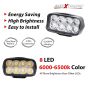 Allextreme EXMNLD2 8 LED Fog Lights Perfect Spot Beam Lamp with Handle Bar Switch for Bikes & Motorcycle (2 PCs, 12W)
