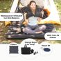 Allextreme A2 Multifunctional Inflatable Car Bed Mattress Universal Car Back Seat Travel Air Inflation with Two Air Pillows, Car Air Pump & Repair Kit (Black)