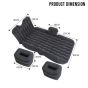 Allextreme A2 Multifunctional Inflatable Car Bed Mattress Universal Car Back Seat Travel Air Inflation with Two Air Pillows, Car Air Pump & Repair Kit (Black)