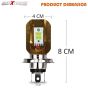 Allextreme H4 Projector LED Headlight Bulb White CREE LED Driving DRL Light for Motorcycle, Car|Truck|ScooterATV (9W, Pack of 2)