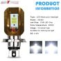 Allextreme H4 Projector LED Headlight Bulb White CREE LED Driving DRL Light for Motorcycle, Car|Truck|ScooterATV (9W, Pack of 2)
