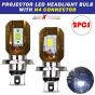 Allextreme H4 Projector LED Headlight Bulb White CREE LED Driving DRL Light for Motorcycle, Car|Truck|ScooterATV (9W, Pack of 2)