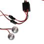 Allextreme Bar End Led Grip Motorcycle Grip Led Handle Grip - Chrome For Royal Enfield Bullet Electra Twinspark (Red)..