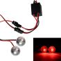 Allextreme Bar End Led Grip Motorcycle Grip Led Handle Grip - Chrome For Royal Enfield Bullet Electra Twinspark (Red)..