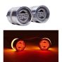 Allextreme Stylist Handlebar End LED Turn Signal Indicator Light compatible for Bullet 350cc & 500cc (Amber Light, 2 PCS)
