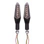 Allextreme EXTSYB2 Dual Tone 6 LED Side Indicator Light Front Rear Universal Fit Turn Signal Lamp for all Bikes and Motorcycles (Yellow & Blue, 2 Pcs)