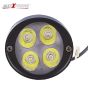 Allextreme EX4FHW2 4 LED Round Fog Light 7/8 Inch Handlebar Mirror Mount Driving Head Lamp with Mounting Brackets for Cars and Motorcycle (12W, White Light, 2 PCS)