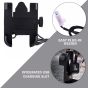 Allextreme EXUMH01 Bike Mobile Cell Phone Holder with USB Charger Metal Alloy Cradle Stand for Motorcycle and Bike (Black)