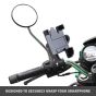 Allextreme EXUMH01 Bike Mobile Cell Phone Holder with USB Charger Metal Alloy Cradle Stand for Motorcycle and Bike (Black)