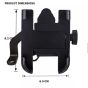 Allextreme EXMUH02 Mobile Phone Holder with USB Charger Waterproof Easy Adjustable Rear View Mirror Mount Solid Metal Cradle Stand Suitable for Bike & Mobile Phones 3.5" to 7.0" (Black)