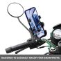 Allextreme EXMUH02 Mobile Phone Holder with USB Charger Waterproof Easy Adjustable Rear View Mirror Mount Solid Metal Cradle Stand Suitable for Bike & Mobile Phones 3.5" to 7.0" (Black)