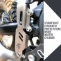 AllExtreme EXSTD09 Rear Brake Master Cylinder Protective Guard Aluminium Material Stylish & Classic Heel Plate Durable Seamless & Custom Fit For Motorcycle (Silver)