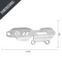 AllExtreme EXSTD09 Rear Brake Master Cylinder Protective Guard Aluminium Material Stylish & Classic Heel Plate Durable Seamless & Custom Fit For Motorcycle (Silver)