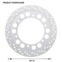 AllExtreme EXDPR01 Front Disc Plate Motorcycle Brake Rotor Plates Hub-Less Design Stainless Steel Compatible With Royal Enfield Bike (Silver)
