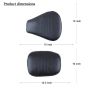 Allextreme PU Leather Seat Cover Cushion Durable, Reinforced Stitching, Comfortable, Classic Design, Dustproof & Waterproof for Motorcycle (Model-2)