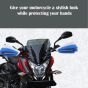 AllExtreme EXTP41B 7/8" 22mm Bike Hand Guard with LED Light Turn Signal Indicator Universal Handle Protector Shield Handlebar Protection Gear Extra Durable (Blue)