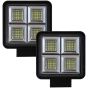 Allextreme 112W 56 LED Fog Light Super Bright With Mounting Brackets Powerful Lighting Range Universal Fit For Car & Motorcycle (White, Pack of 2)