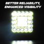 Allextreme 98W 41 LED Fog Light With Mounting Brackets Powerful Lighting Range Waterproof Ultra Bright Bulb For Car & Motorcycle (White, Pack of 2)