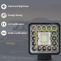 Allextreme 98W 41 LED Fog Light With Mounting Brackets Powerful Lighting Range Waterproof Ultra Bright Bulb For Car & Motorcycle (White, Pack of 2)