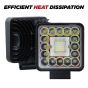 Allextreme 98W 41 LED Fog Light With Mounting Brackets Powerful Lighting Range Waterproof Ultra Bright Bulb For Car & Motorcycle (White, Pack of 2)