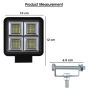 Allextreme 128W 64 LED Fog Light Super Bright With Mounting Brackets Powerful Lighting Range Universal Fit For Car & Motorcycle (White, Pack of 1)