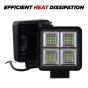 Allextreme 128W 64 LED Fog Light Super Bright With Mounting Brackets Powerful Lighting Range Universal Fit For Car & Motorcycle (White, Pack of 1)