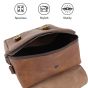 Allextreme EXSBR02 Magnetic Bike Fuel Tank Bag Portable with Sturdy Lock Design & Rain Cover Universal Fit Leather Sling Storage for All Motorcycles (Brown, 1 Pc)