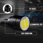 Allextreme Universal T10 LED Parking Light 6000K White Super Bright Interior Pilot License Plate Dome Indicator Lamp Bulb for Car Bike and Motorcycle (1W, Black, 2 PCS)