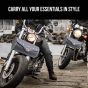 Allextreme EXBSL01 Bike Saddle Bag Backseat for Riders Portable Waterproof Leatherette Extra Large Capacity Motorcycle Storage Kit Organizer Classic Look (Black)
