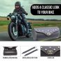 Allextreme EXBSL01 Bike Saddle Bag Backseat for Riders Portable Waterproof Leatherette Extra Large Capacity Motorcycle Storage Kit Organizer Classic Look (Black)