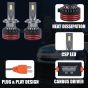 AllExtreme EXHBH07 HYPERDRIVE H7 Headlight Conversion Kit 150W LED CSP Chips 18000LM Headlamp Bulbs 6000K Bright Light IP65 Water Resistant for Car (Set of 2)