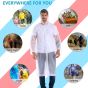 Allextreme EVA Waterproof Unisex Rain Coat Hooded Full Sleeves Outdoor Men, Women, Boys & Girls Rainwear Poncho Raincoat for Camping, Hiking & Travelling (1 Pc, Random)